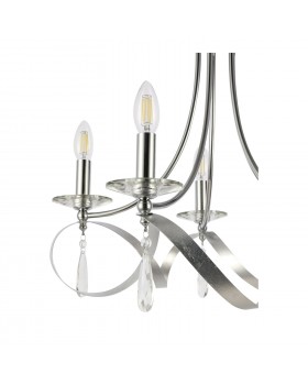 SLE120203-05 Светильник подвесной Хром E14 5*40W FILATTA-foto3