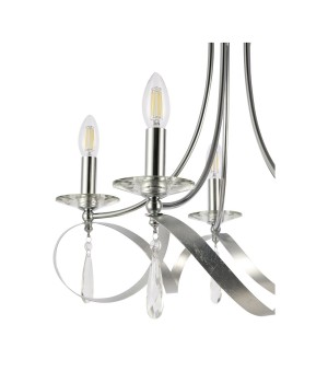 SLE120203-05 Светильник подвесной Хром E14 5*40W FILATTA-foto3