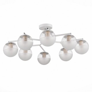 SLE106602-08 Люстра потолочная Белый, Хром/Прозрачный E27 8*60W VERONA-foto2