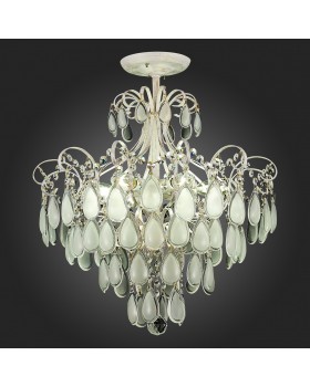 SLE160302-06 Светильник потолочный Золотистый/Белый матовый E14 6*60W MAGONZA-foto3