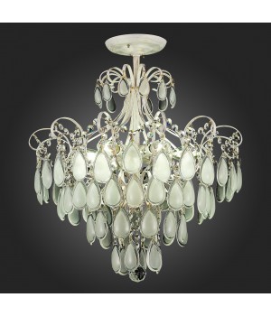 SLE160302-06 Светильник потолочный Золотистый/Белый матовый E14 6*60W MAGONZA-foto3