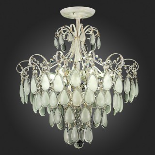 SLE160302-06 Светильник потолочный Золотистый/Белый матовый E14 6*60W MAGONZA-foto3