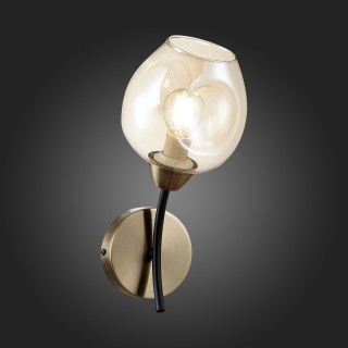 SLE205301-01 Бра Бронза, Черный/Янтарный E14 1*40W BESANO-foto5