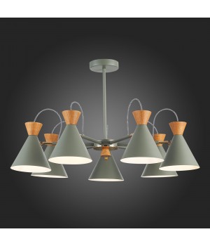 SLE125112-07 Люстра потолочная Серый, Золотой/Серый, Темное дерево E14 7*40W Modica-foto5