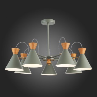 SLE125112-07 Люстра потолочная Серый, Золотой/Серый, Темное дерево E14 7*40W Modica-foto5