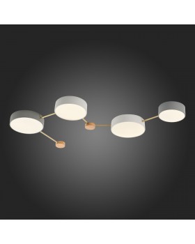 SLE600102-04 Светильник потолочный Золотистый, Светлое дерево/Белый, Серый LED 4*16,5W 4000K DOSSENA-foto5