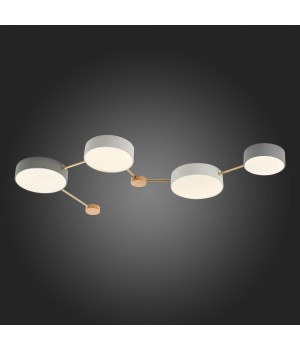 SLE600102-04 Светильник потолочный Золотистый, Светлое дерево/Белый, Серый LED 4*16,5W 4000K DOSSENA-foto5