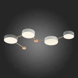 SLE600102-04 Светильник потолочный Золотистый, Светлое дерево/Белый, Серый LED 4*16,5W 4000K DOSSENA-foto5