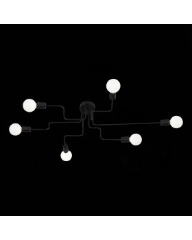 SL419.442.06 Люстра потолочная Черный E27 6*60W ANO-foto24