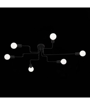SL419.442.06 Люстра потолочная Черный E27 6*60W ANO-foto24