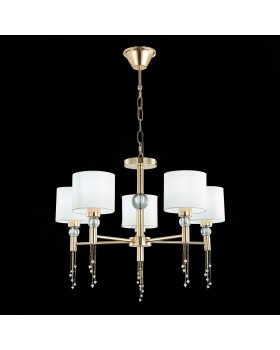 SLE105153-05 Светильник подвесной Золотистый/Белый E27 5*60W PRIMMA-foto4