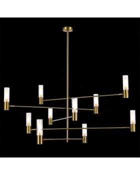 SL1239.303.10 Люстра потолочная ST-Luce Латунь/Белый, Прозрачный G9 10*5W 4000K VITRA-foto4