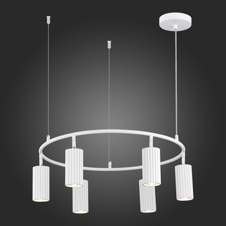 SL1213.503.06 Светильник подвесной ST-Luce Белый/Белый GU10 6*5W 4000K KENDO