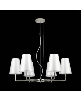 SLE105903-06 Светильник подвесной Никель/Белый E14 6*40W BELLINO-foto5