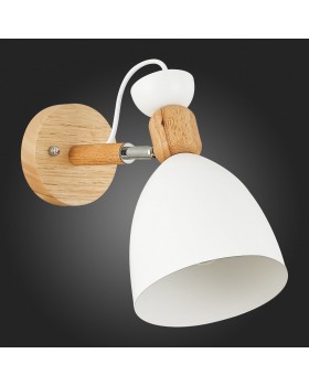 SLE103801-01 Светильник настенный Светлое дерево, Белый/Белый E27 1*60W BALCAMO-foto6