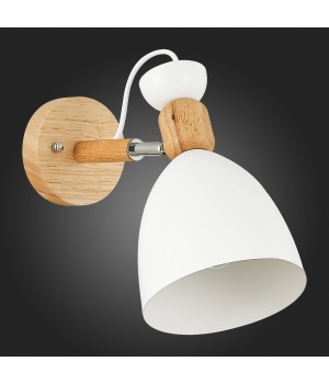 SLE103801-01 Светильник настенный Светлое дерево, Белый/Белый E27 1*60W BALCAMO-foto6