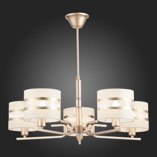 SLE300203-05 Светильник подвесной Шампань/Белый, Золотистый E14 5*40W ALMESE-foto5