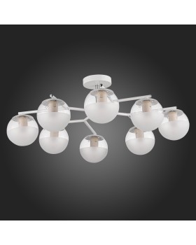 SLE106602-08 Люстра потолочная Белый, Хром/Прозрачный E27 8*60W VERONA-foto8