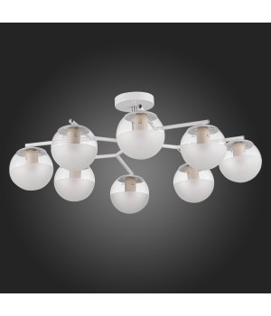 SLE106602-08 Люстра потолочная Белый, Хром/Прозрачный E27 8*60W VERONA-foto8