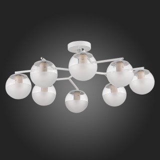 SLE106602-08 Люстра потолочная Белый, Хром/Прозрачный E27 8*60W VERONA-foto8