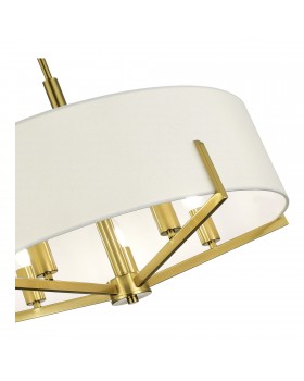 SLE3010-303-05 Светильник подвесной Латунь/Белый E14 5*40W LINTON-foto3