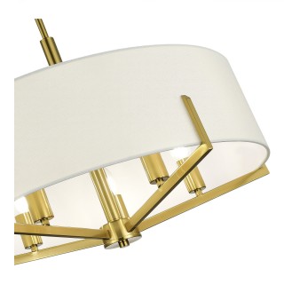 SLE3010-303-05 Светильник подвесной Латунь/Белый E14 5*40W LINTON-foto3