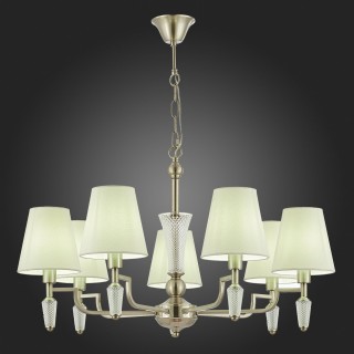 SLE105503-07 Люстра подвесная Никель/Белый E14 7*40W REIMO-foto7