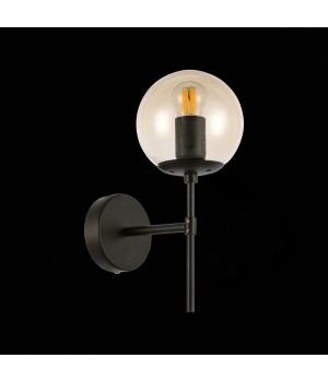 SLE154901-01 Светильник настенный Черный/Янтарный E27 1*40W LACOTTA-foto4