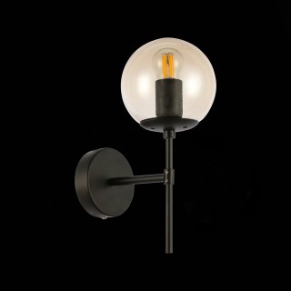 SLE154901-01 Светильник настенный Черный/Янтарный E27 1*40W LACOTTA-foto4