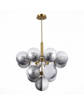 SLE1096-203-13 Светильник подвесной Матовое золото/Белый, Дымчатый G9 13*5W AVEIRO-foto2