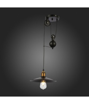 SLE120503-01 Светильник подвесной Черный/Черный E27 1*60W ESPERAZZA-foto7