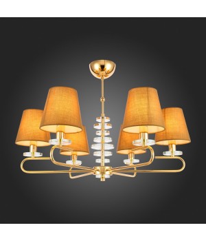 SL1139.203.06 Люстра подвесная Французское золото/Бежевый E14 6*40W ESCALLA-foto7