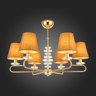 SL1139.203.06 Люстра подвесная Французское золото/Бежевый E14 6*40W ESCALLA-foto7