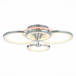SLE200312-04RGB Светильник потолочный Хром/Белый LED 1*100W RGB 8W 3000-6000K LETO-foto2