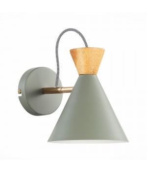 SLE125111-01 Бра Серый, Золотой/Серый, Темное дерево E14 1*40W Modica-foto2