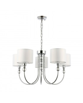 SLE111103-05 Светильник подвесной Хром/Белый E14 5*40W LINNA-foto2