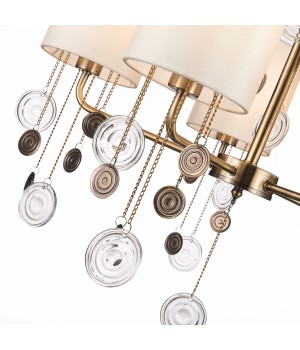 SLE107933-05 Люстра подвесная Бронза/Бежевый E14 5*40W SEVILLA-foto10