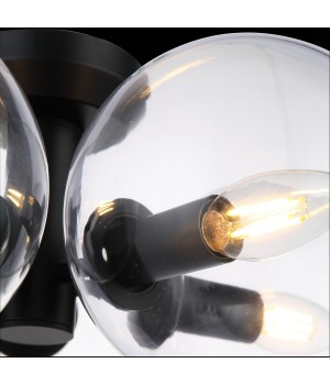 SL424.402.05 Люстра потолочная Черный/Прозрачный E14 5*40W ROSELLO-foto6