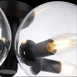 SL424.402.05 Люстра потолочная Черный/Прозрачный E14 5*40W ROSELLO-foto6