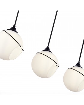 SLE103143-03 Светильник подвесной Черный/Белый E27 3*60W SATTURO-foto4