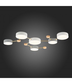 SLE600102-06 Светильник потолочный Золотистый, Светлое дерево/Белый, Серый LED 6*15W 4000K DOSSENA-foto6