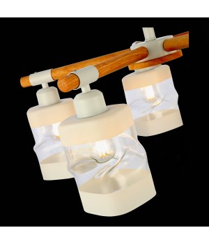 SLE114502-05 Люстра потолочная Белый, Светлое дерево/Белый, Прозрачный E27 5*60W ABIRITTO-foto6