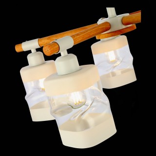 SLE114502-05 Люстра потолочная Белый, Светлое дерево/Белый, Прозрачный E27 5*60W ABIRITTO-foto6