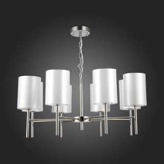 SLE107303-08 Светильник подвесной Никель/Белый E14 8*40W NOIA-foto8