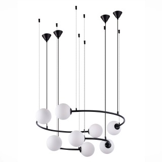 SL1186.403.08 Светильник подвесной ST-Luce Черный/Молочный G9 8*5W ARKOS-foto4