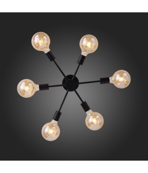 SL419.402.06 Люстра потолочная Черный E27 6*60W ANO-foto21