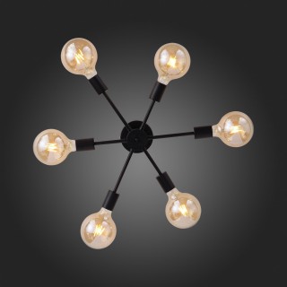 SL419.402.06 Люстра потолочная Черный E27 6*60W ANO-foto21