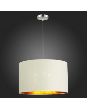 SLE300503-03 Светильник подвесной Никель/Золотистый, Светло-бежевый E27 3*40W BRESCIA-foto4