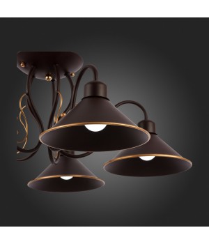 SLE120402-05 Люстра потолочная Темно-коричневый/Черный E27 5*60W CIOLLA-foto3