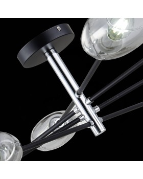 SLE155512-08 Люстра потолочная Черный, Хром/Дымчатый E14 8*40W GLOA-foto7